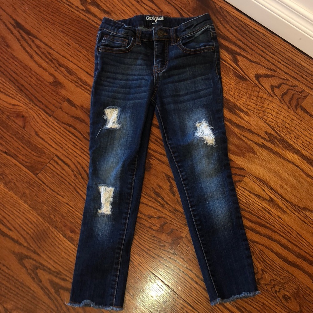 Cat & Jack skinny jean with crochet patches